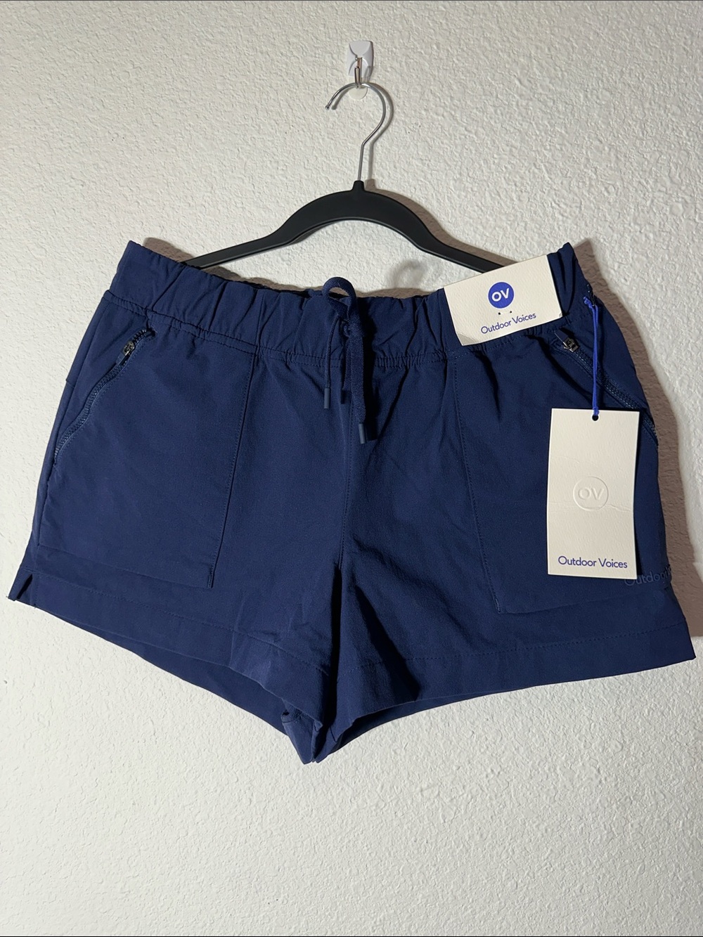 Outdoor Voices Navy Athletic Drawstring Shorts